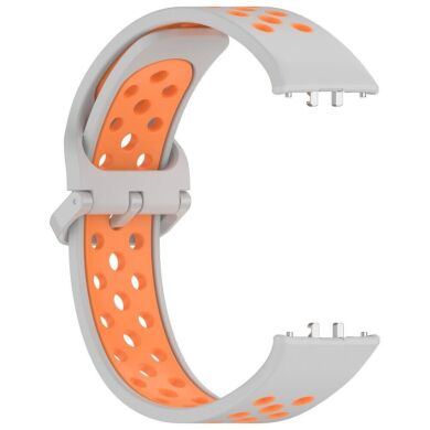 Ремешок Deexe Dot Color для Samsung Galaxy Fit 3 - Grey / Orange