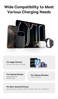 Внешний аккумулятор Baseus EnerFill FC31 22.5W (20000mAh) + кабель Type-C + Lightning (PPQD3) - Cosmic Black