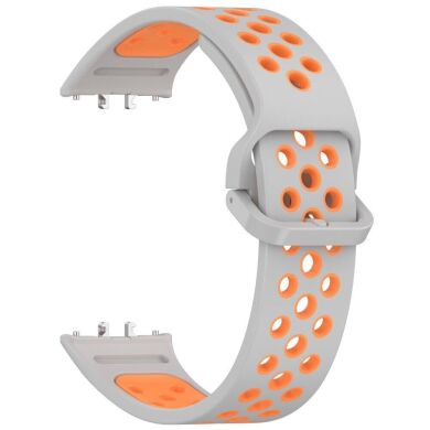 Ремешок Deexe Dot Color для Samsung Galaxy Fit 3 - Grey / Orange