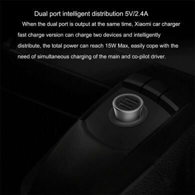 Автомобильное зарядное устройство Xiaomi Mi Car Charger Pro - Silver