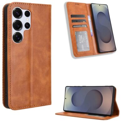 Чохол Deexe Retro Style для Samsung Galaxy S26 Ultra (S948) - Brown
