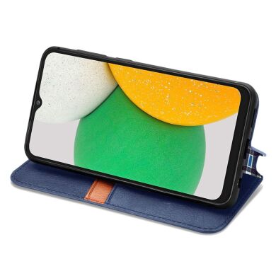 Чохол Deexe Rhombus Wallet для Samsung Galaxy A03 Core (A032) - Blue