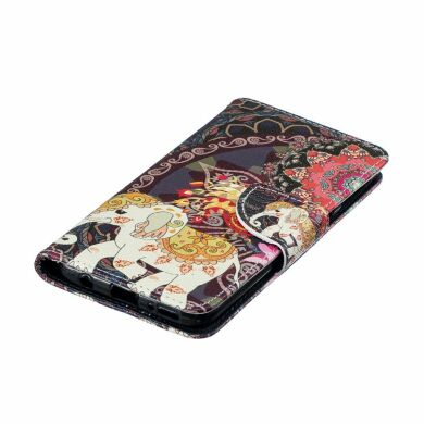 Чохол-книжка Deexe Color Wallet для Samsung Galaxy A40 (А405) - Elephant and Peacock