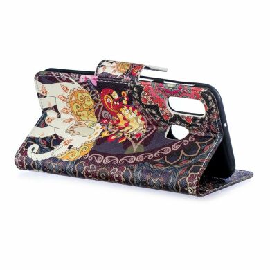 Чохол-книжка Deexe Color Wallet для Samsung Galaxy A40 (А405) - Elephant and Peacock