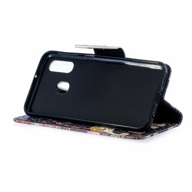 Чохол-книжка Deexe Color Wallet для Samsung Galaxy A40 (А405) - Elephant and Peacock