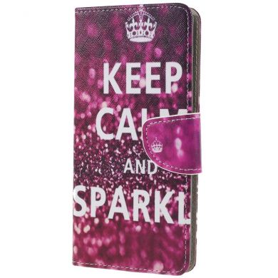 Чохол-книжка Deexe Color Wallet для Samsung Galaxy A9 2018 (A920) - Keep Calm and Sparkle