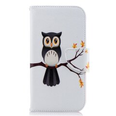 Чехол-книжка Deexe Color Wallet для Samsung Galaxy J4 2018 (J400) - Owl on a Branch