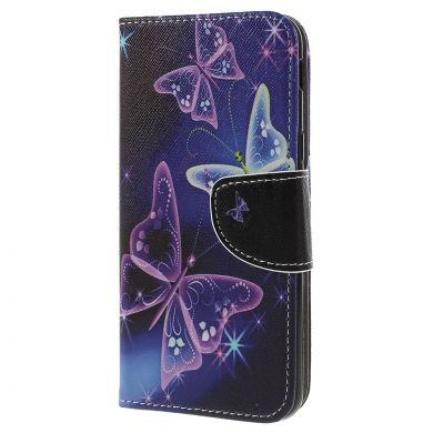 Чехол-книжка Deexe Color Wallet для Samsung Galaxy J6 2018 (J600) - Butterfly Pattern