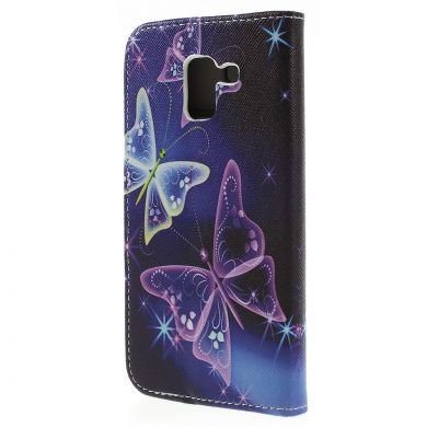 Чехол-книжка Deexe Color Wallet для Samsung Galaxy J6 2018 (J600) - Butterfly Pattern