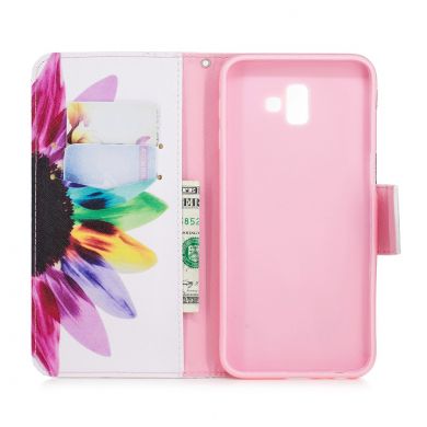 Чехол-книжка Deexe Color Wallet для Samsung Galaxy J6+ (J610) - Colorful Petals