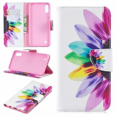Чехол-книжка Deexe Color Wallet для Samsung Galaxy M10 (M105) - Petals Pattern