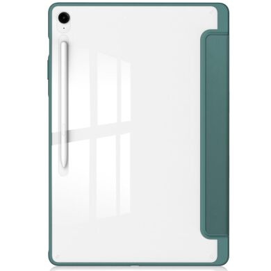Чехол-книжка Deexe Crystal Back для Samsung Galaxy Tab S10 FE Plus - Green