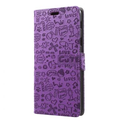 Чехол-книжка UniCase Graffiti Pattern для Samsung Galaxy A6+ 2018 (A605) - Purple