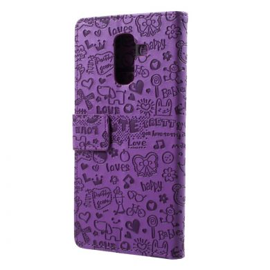 Чехол-книжка UniCase Graffiti Pattern для Samsung Galaxy A6+ 2018 (A605) - Purple