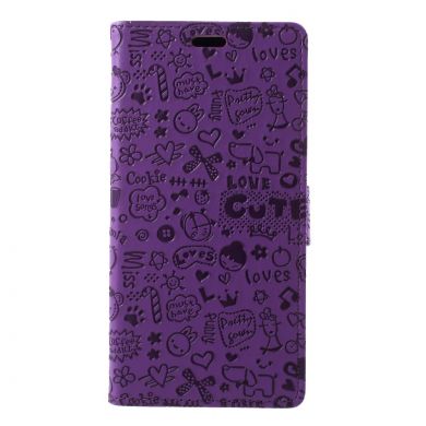 Чехол-книжка UniCase Graffiti Pattern для Samsung Galaxy A6+ 2018 (A605) - Purple