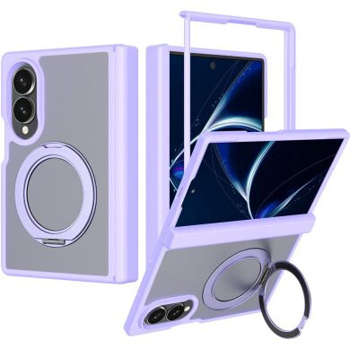 Чохол-накладка Deexe Matte Skin Kickstand with MagSafe (FF) для Samsung Galaxy Fold 8 - Purple