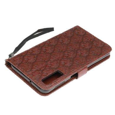 Чехол UniCase Leaf Wallet для Samsung Galaxy A7 2018 (A750) - Brown