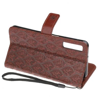 Чехол UniCase Leaf Wallet для Samsung Galaxy A7 2018 (A750) - Brown