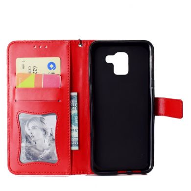 Чехол UniCase Leaf Wallet для Samsung Galaxy J6 2018 (J600) - Red