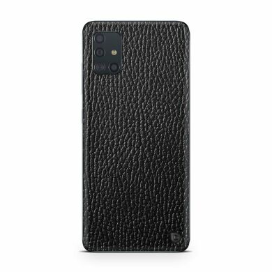 Кожаная наклейка Glueskin для Samsung Galaxy A51 (А515) - Classic Black