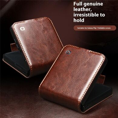 Кожаный чехол QIALINO Classic Case (FF) для Samsung Galaxy Flip 7 - Black