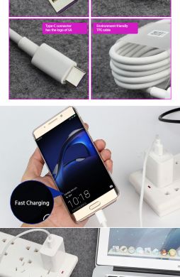 Оригинальный дата-кабель Huawei Super Charge (5A, type-c)
