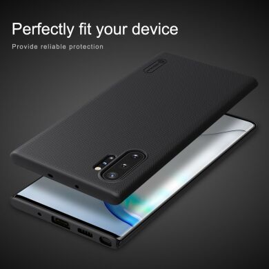 Пластиковый чехол NILLKIN Frosted Shield для Samsung Galaxy Note 10+ (N975) - Black