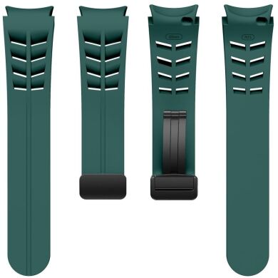 Ремешок Deexe Aurora Strap для Samsung Galaxy Watch 4 / 4 Classic / 5 / 5 Pro / 6 / 6 Classic / 7 / FE - Dark Green