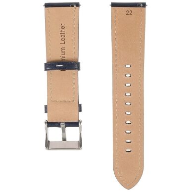 Ремінець Deexe Leather Strap для годинників з шириною кріплення 22мм - Blue