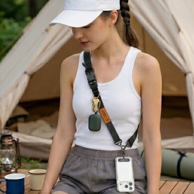 Ремешок для смартфона Tech-Protect C9S Rope Crossbody - Black/Orange
