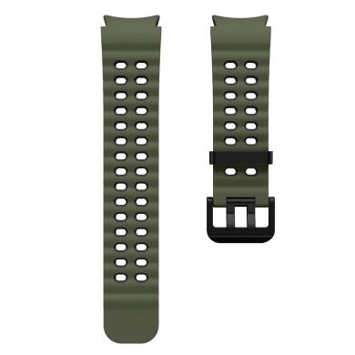 Ремешок KALEBOL Ocean Strap для Samsung Galaxy Watch 4 / 4 Classic / 5 / 5 Pro / 6 / 6 Classic / 7 / FE - Army Green / Black