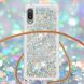 Силиконовая накладка Deexe Liquid Glitter with Strap для Samsung Galaxy A02 (A022) - Silver Hearts. Фото 4 из 6