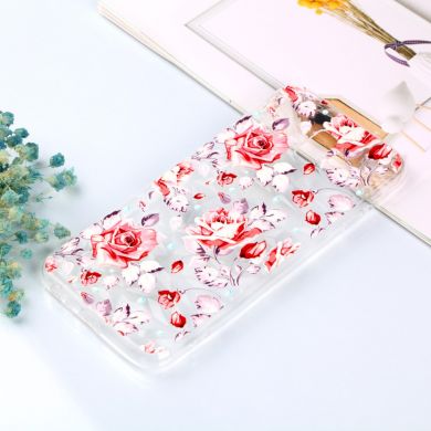 Силиконовый чехол UniCase 3D Diamond Pattern для Samsung Galaxy J6+ (J610) - Red Flowers