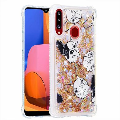 Силіконовий (TPU) чохол Deexe Fashion Glitter для Samsung Galaxy A20s (A207), Dogs