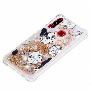 Силіконовий (TPU) чохол Deexe Fashion Glitter для Samsung Galaxy A20s (A207), Dogs