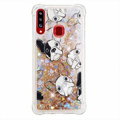 Силіконовий (TPU) чохол Deexe Fashion Glitter для Samsung Galaxy A20s (A207), Dogs