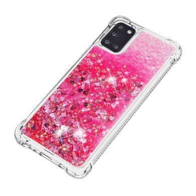 Силіконовий (TPU) чохол Deexe Liquid Glitter для Samsung Galaxy A31 (A315) - Red