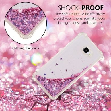 Силіконовий (TPU) чохол Deexe Liquid Glitter для Samsung Galaxy J4+ (J415)