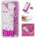 Силіконовий (TPU) чохол Deexe Liquid Glitter для Samsung Galaxy J6+ (J610) Falling Flower