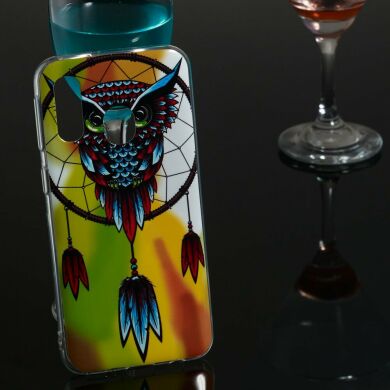 Силіконовий (TPU) чохол Deexe LumiCase для Samsung Galaxy A40 (А405) - Owl Dream Catcher