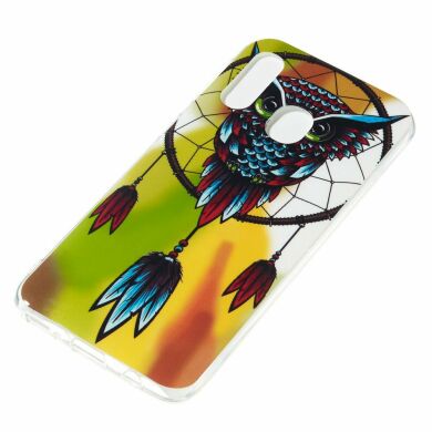 Силіконовий (TPU) чохол Deexe LumiCase для Samsung Galaxy A40 (А405) - Owl Dream Catcher