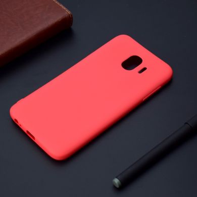 Силиконовый (TPU) чехол Deexe Matte Case для Samsung Galaxy J4 2018 (J400) - Red