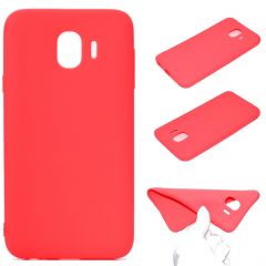 Силиконовый (TPU) чехол Deexe Matte Case для Samsung Galaxy J4 2018 (J400) - Red