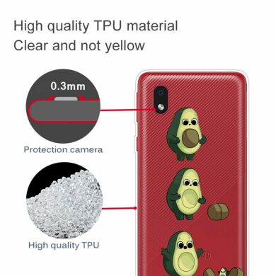 Силиконовый (TPU) чехол Deexe Pretty Glossy для Samsung Galaxy A01 Core (A013) - Avocado