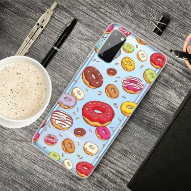 Силиконовый (TPU) чехол Deexe Pretty Glossy для Samsung Galaxy A41 (A415) - Donuts