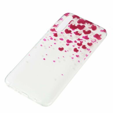 Силіконовий (TPU) чохол Deexe Pretty Glossy для Samsung Galaxy A70 (A705) - Hearts and Flowers