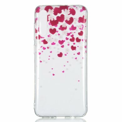 Силіконовий (TPU) чохол Deexe Pretty Glossy для Samsung Galaxy A70 (A705) - Hearts and Flowers