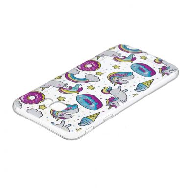 Силіконовий (TPU) чохол Deexe Pretty Glossy для Samsung Galaxy J4+ (J415), Doughnuts and Unicorns