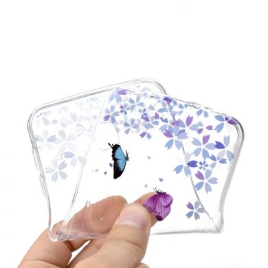 Силиконовый (TPU) чехол Deexe Pretty Glossy для Samsung Galaxy J4+ (J415) - Two Butterflies