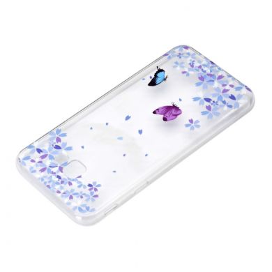 Силиконовый (TPU) чехол Deexe Pretty Glossy для Samsung Galaxy J4+ (J415) - Two Butterflies